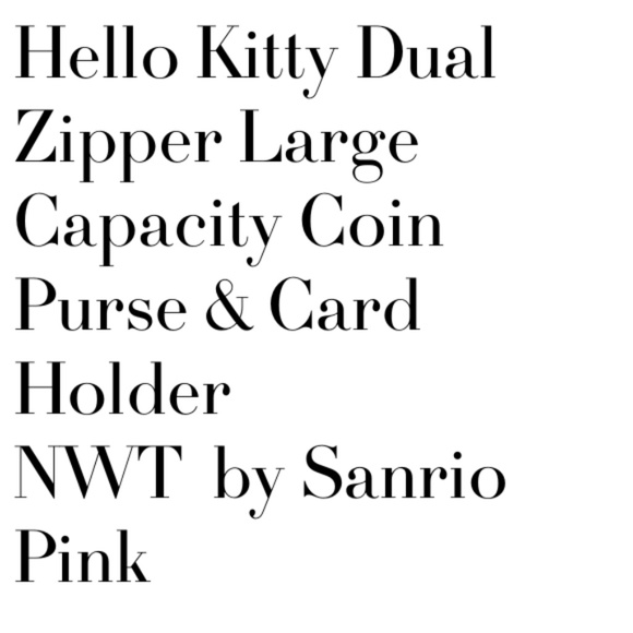 Hello Kitty Dual Zipper Large Capacity Coin Purse & Card Holder NWT  Sanrio Pink - Picture 6 of 6